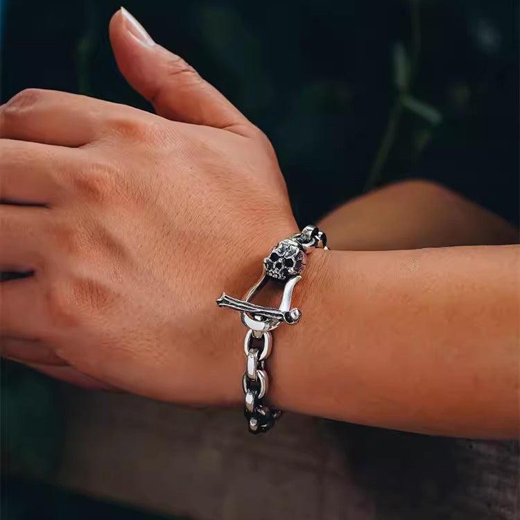 Must-Have for Riders: 925 Sterling Silver Bracelet, Handcrafted Masterpiece