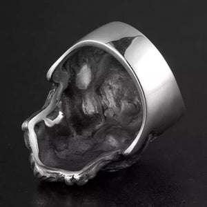 <img src="handmade-silver-ring.jpg" alt="Handmade 925 sterling silver ring with Hell Lord design, supports wholesale, perfect for motorcycle clubs">