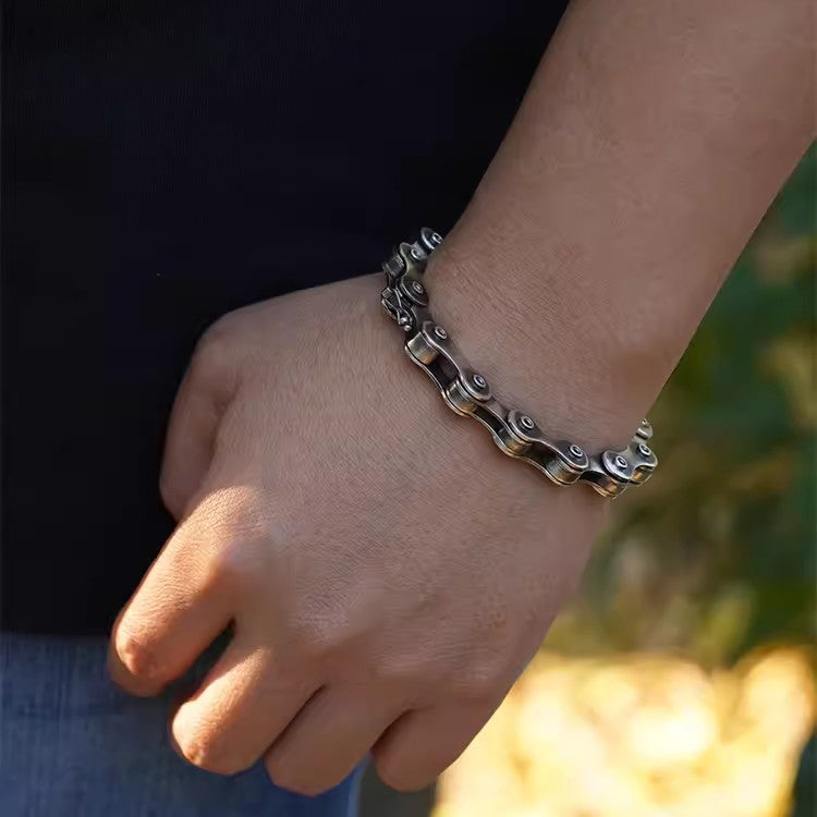 Designed for Motorcyclists: 925 Sterling Silver Handmade Bracelet