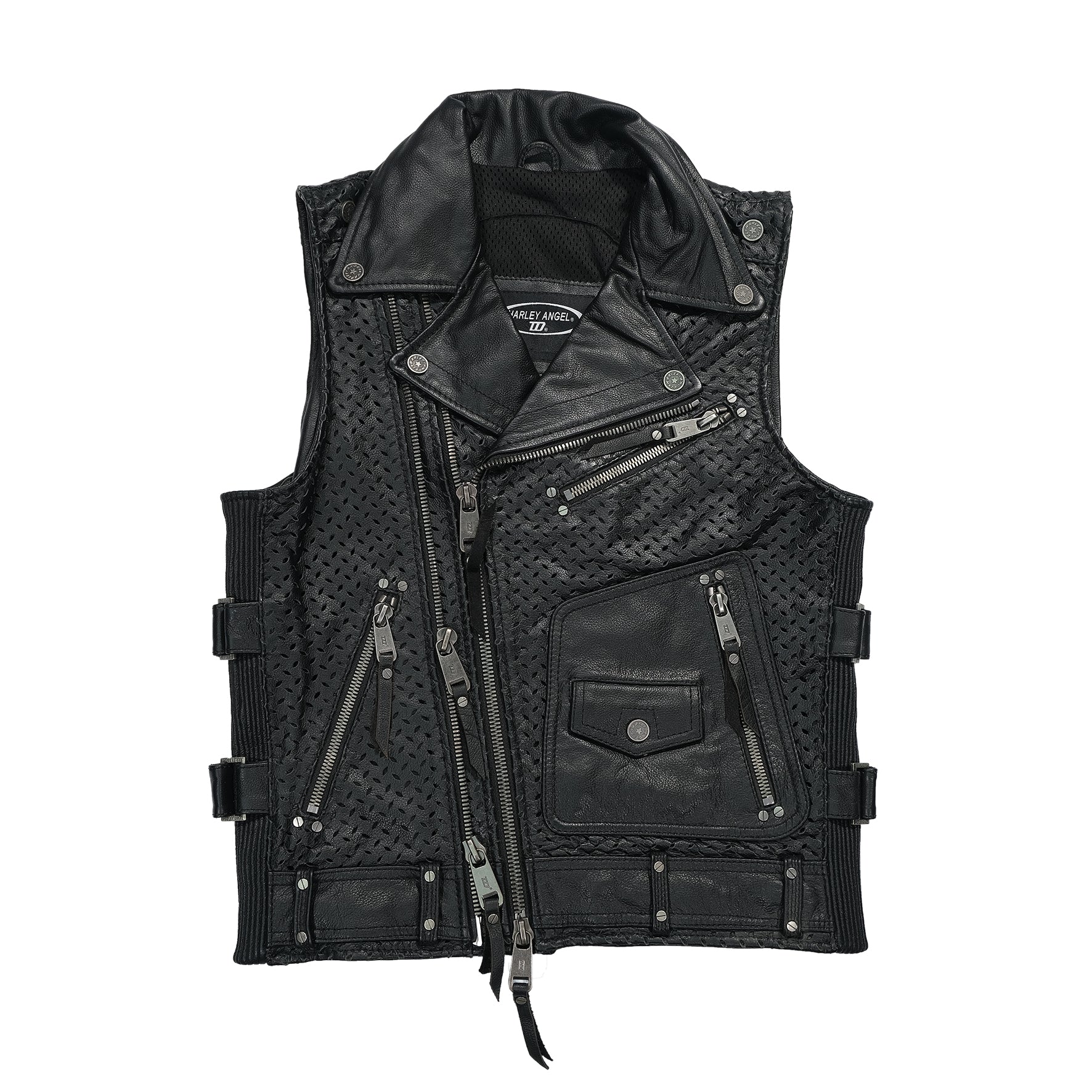 BikerStore Custom Harley Davidson Motorcycle Club Leather Vest