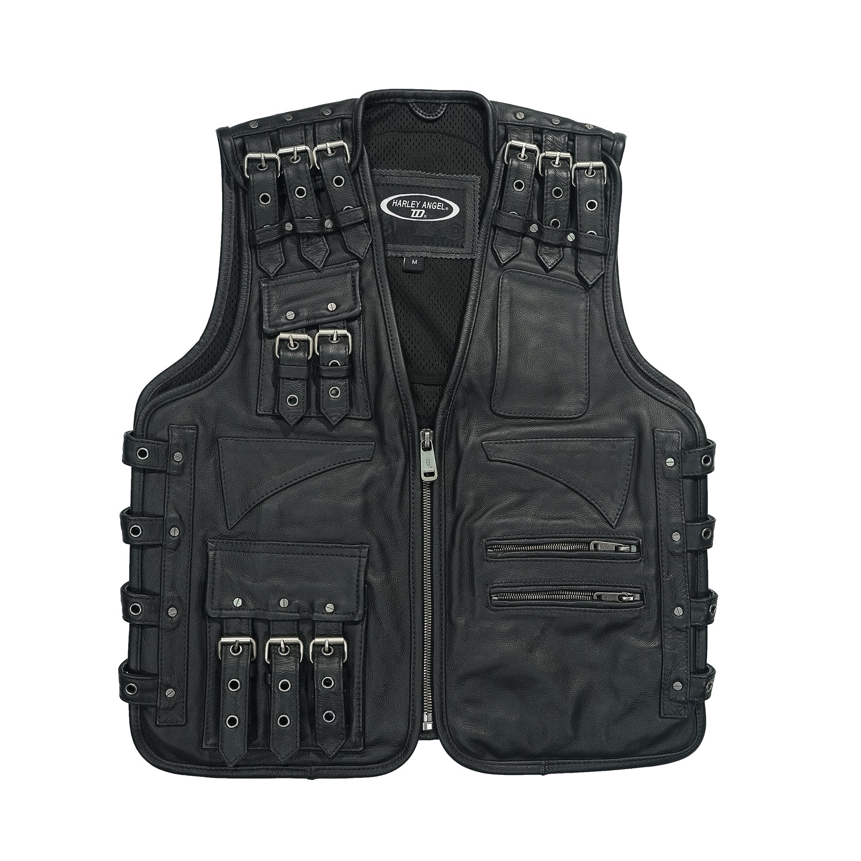 BikerStore Customizable Cowhide Leather Vest for Clubs, Malaysia