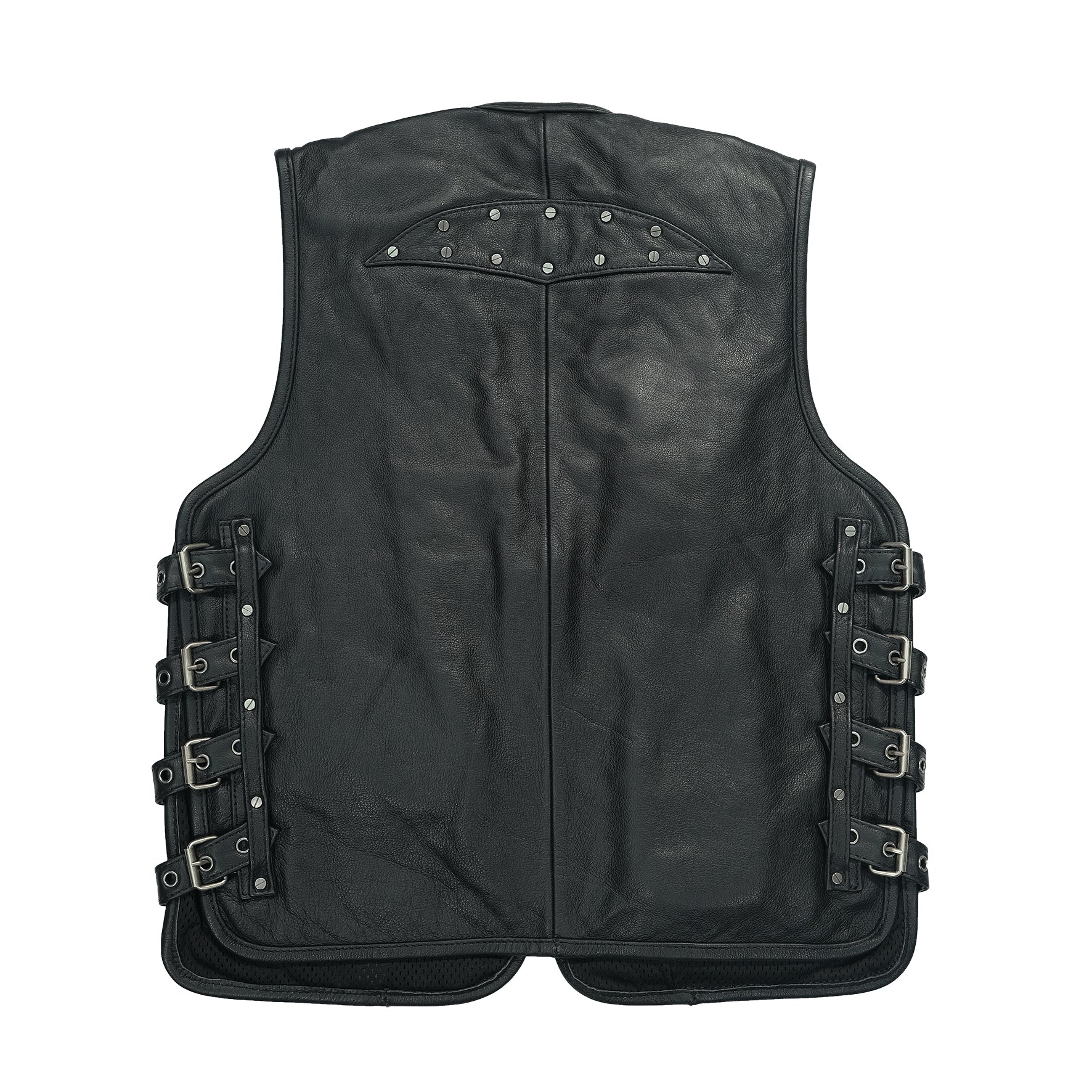 BikerStore Customizable Cowhide Leather Vest for Clubs, Malaysia