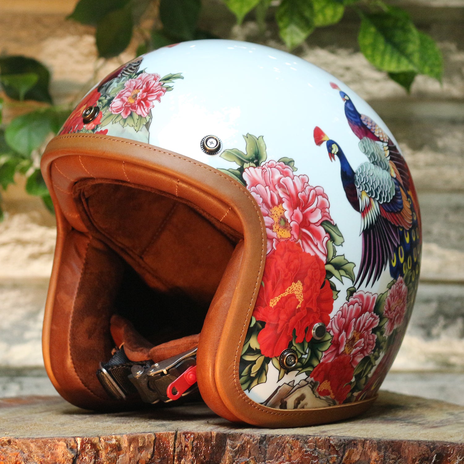 BikerStore-Ironking helmet: Custom Painted Retro 3/4 Motorcycle Helmet with Fiberglass Shell