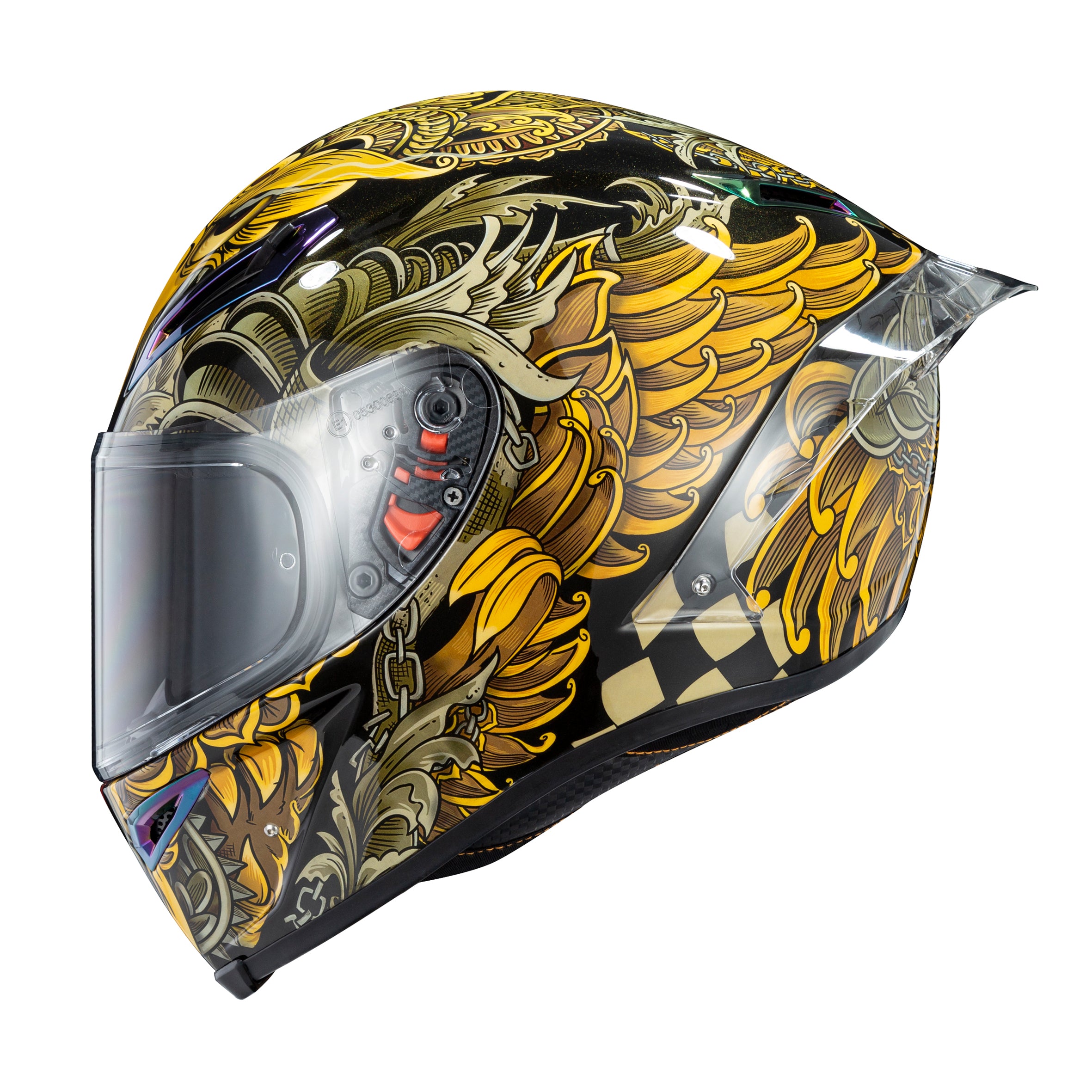 Ironking "Freedom Wings" Carbon Fiber Full-face Helmet - Personalized Customization, Ride in Comfort and Style