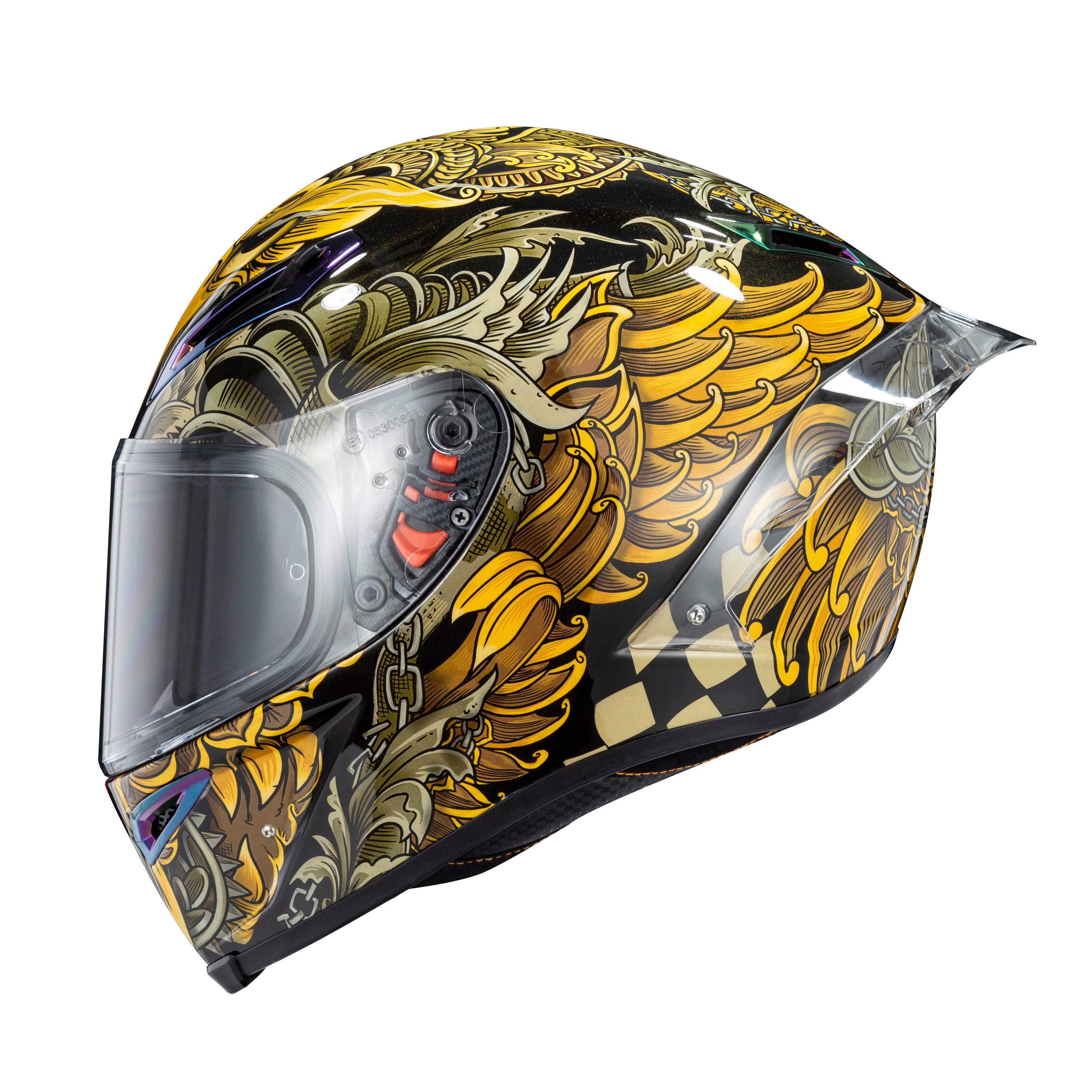 Ironking "Freedom Wings" Carbon Fiber Full-face Helmet - Personalized Customization, Ride in Comfort and Style