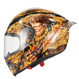 Personalized Motorcycle Helmets | Ironking Custom Helmet | "Sun Wukong" Series | Fiberglass/Carbon Fiber | Customizable Text