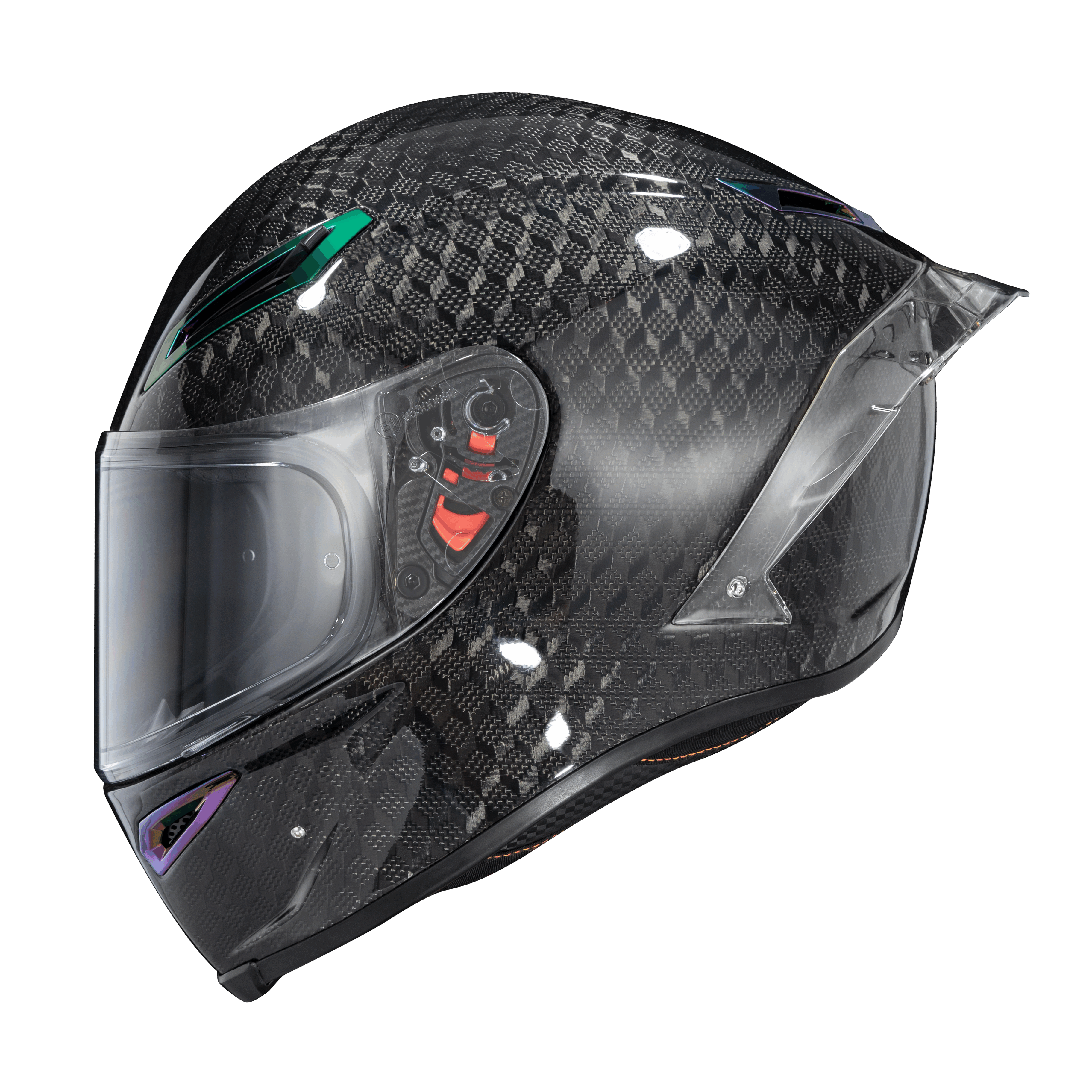 Ironking Carbon Fiber Full-face Helmet, Gloss Finish, Safe and Comfortable, Designed for Riders