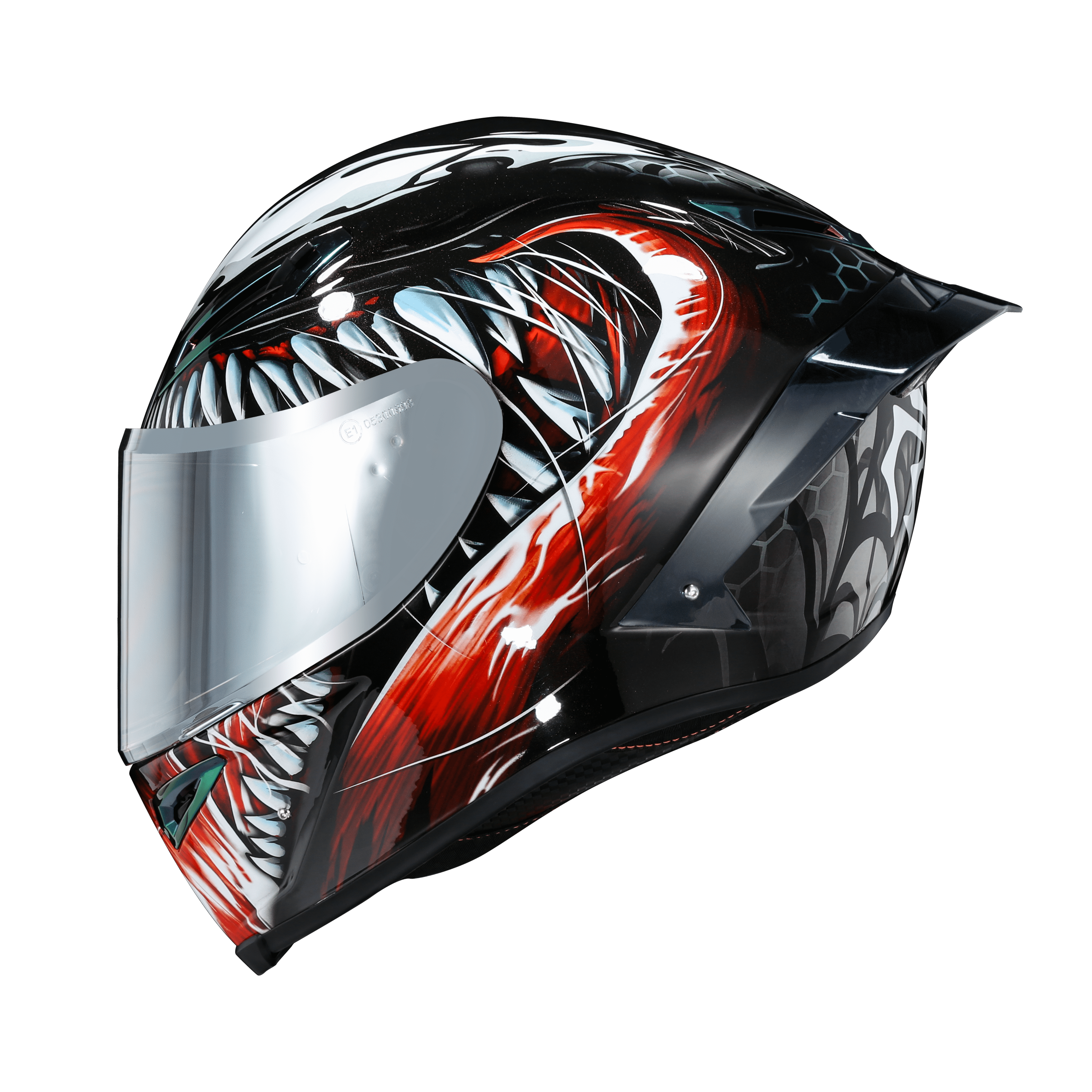 Ironking Personalized Helmets | "Snarling Beast" Full-face | Fiberglass/Carbon Fiber | Customize Your Text