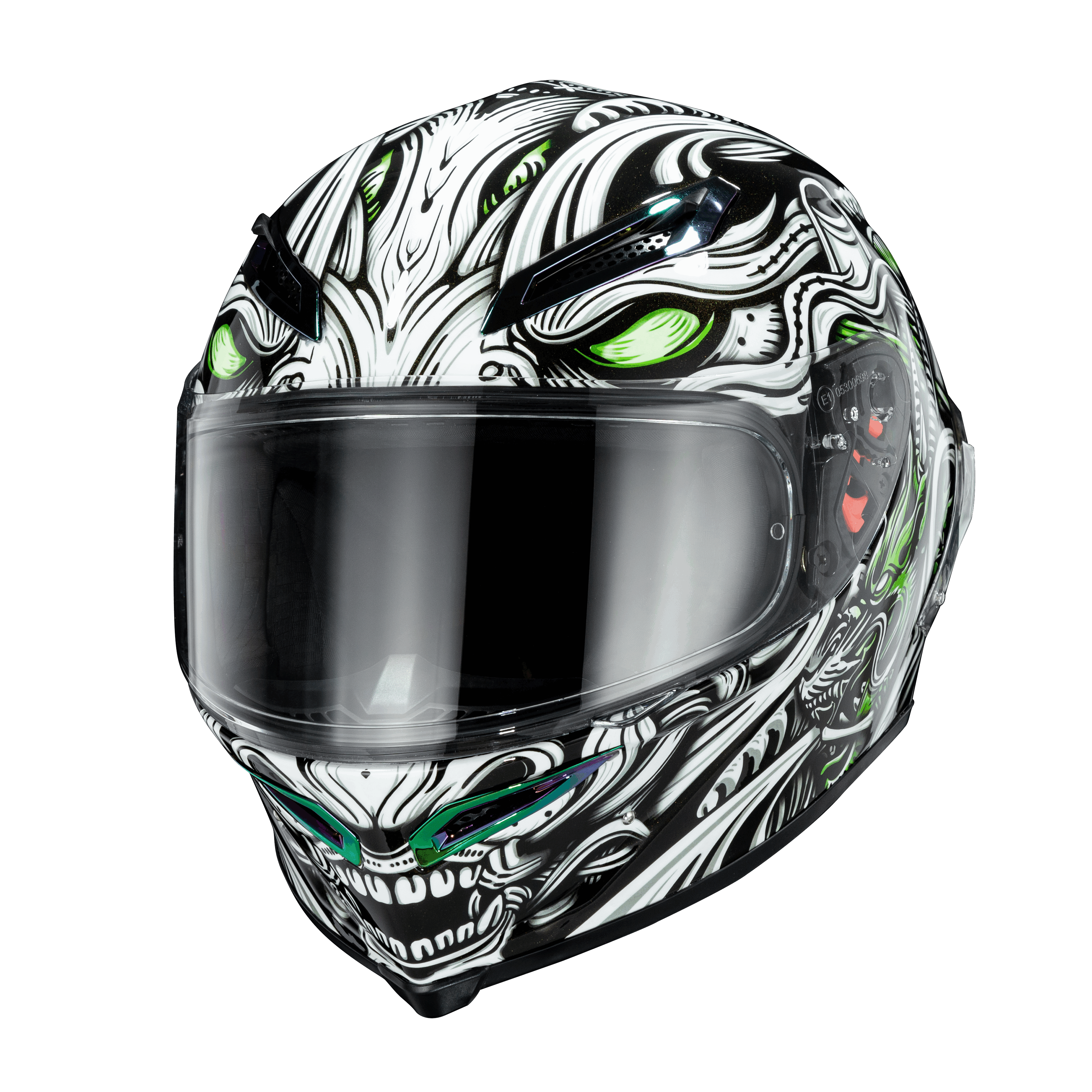 Ironking Dragon Totem Full-face Motorcycle Helmet, Carbon Fiber Material, Painted Appearance, Unique Riding Gear