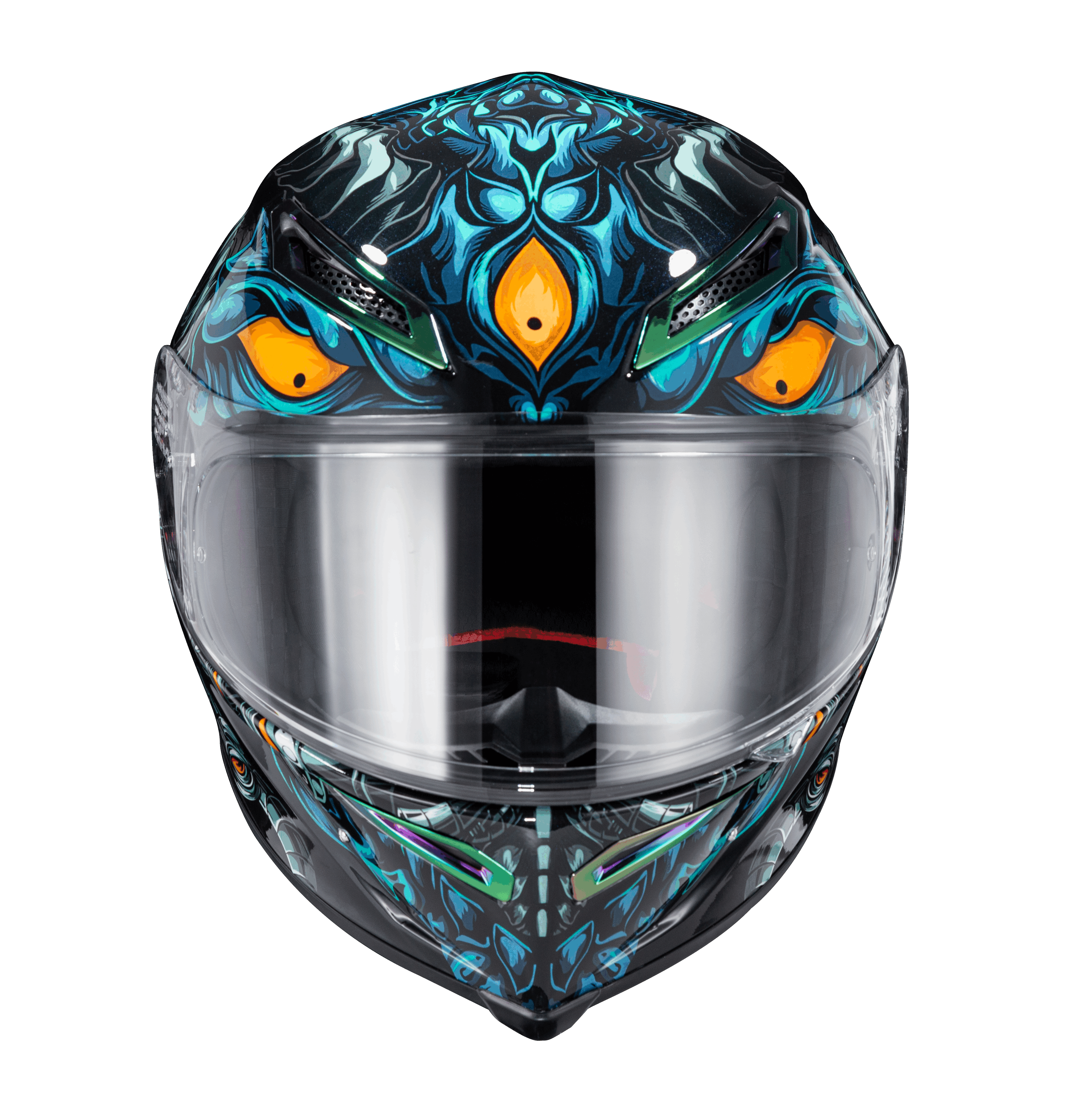 Ironking Carbon Fiber Full-face Helmet, Custom Painted Design, Gloss Finish, Ride with Personal Charm