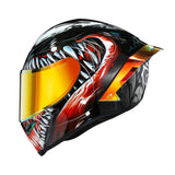 Ironking Personalized Helmets | "Snarling Beast" Full-face | Fiberglass/Carbon Fiber | Customize Your Text