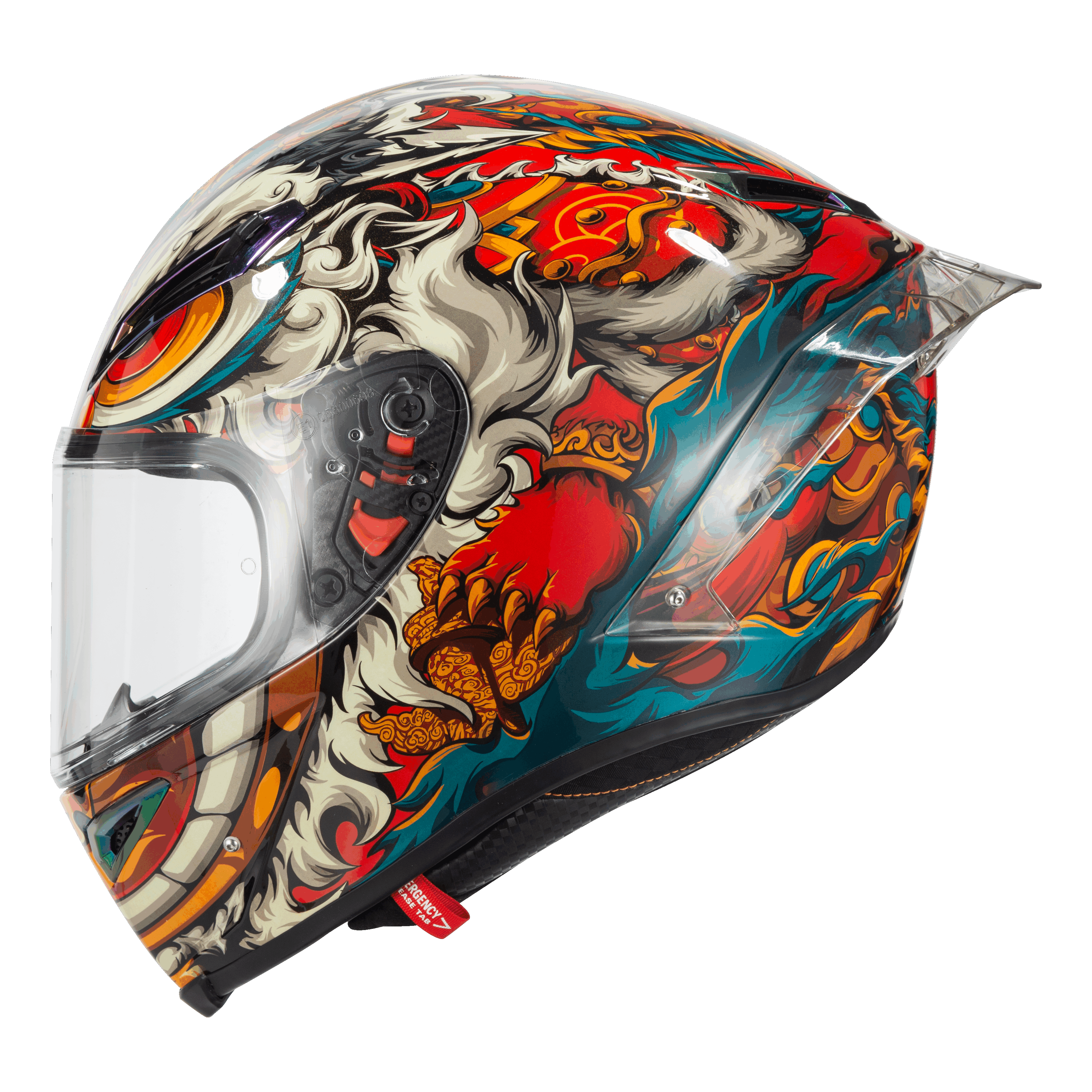 Ironking Motorcycle Helmets | "Lion Awakening" Series | Personalized Full-face | Fiberglass/Carbon Fiber | Custom Text