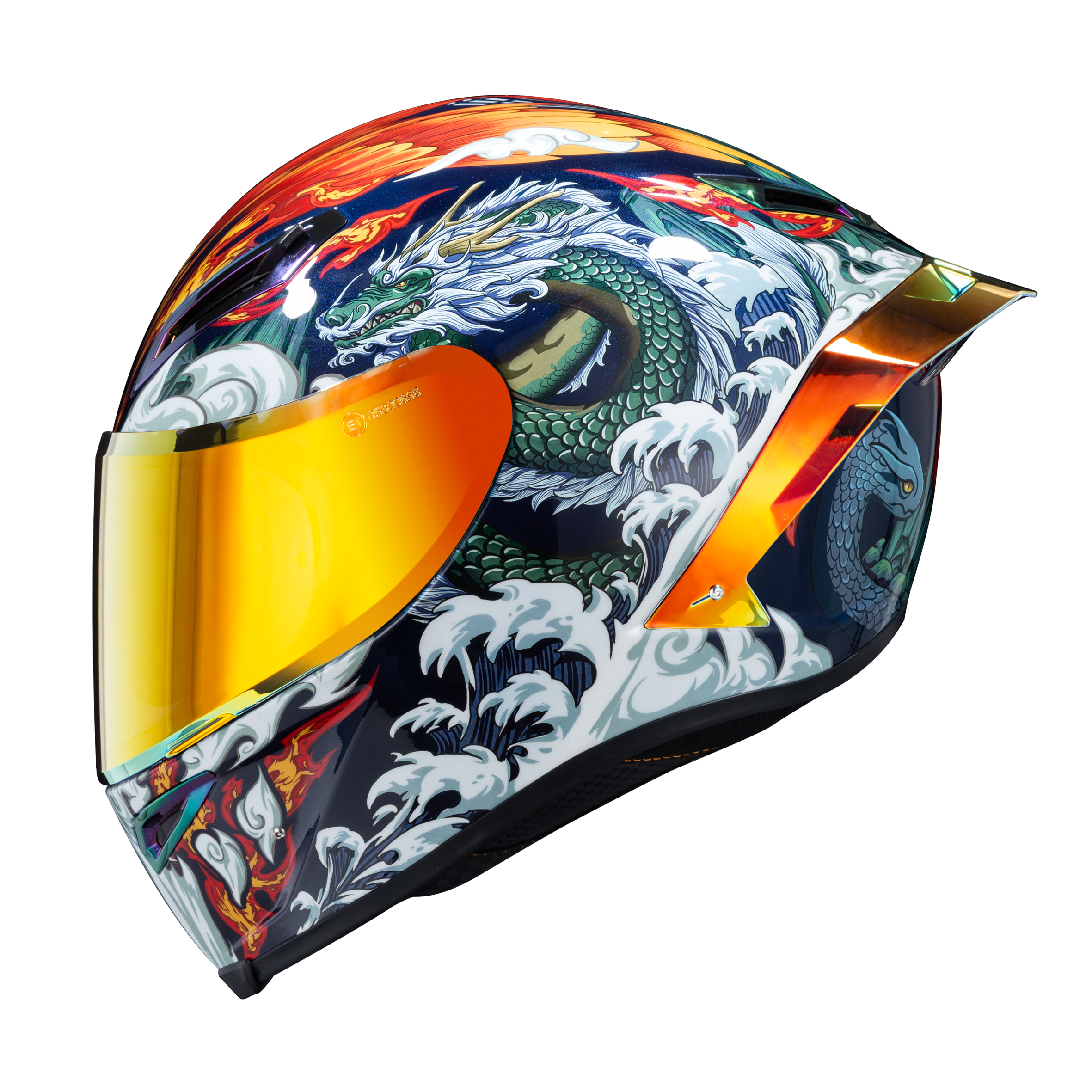 Ironking Motorcycle Helmets | "Four Symbols & Eight Trigrams" Series | Personalized Full-face | Fiberglass/Carbon Fiber | Custom Text