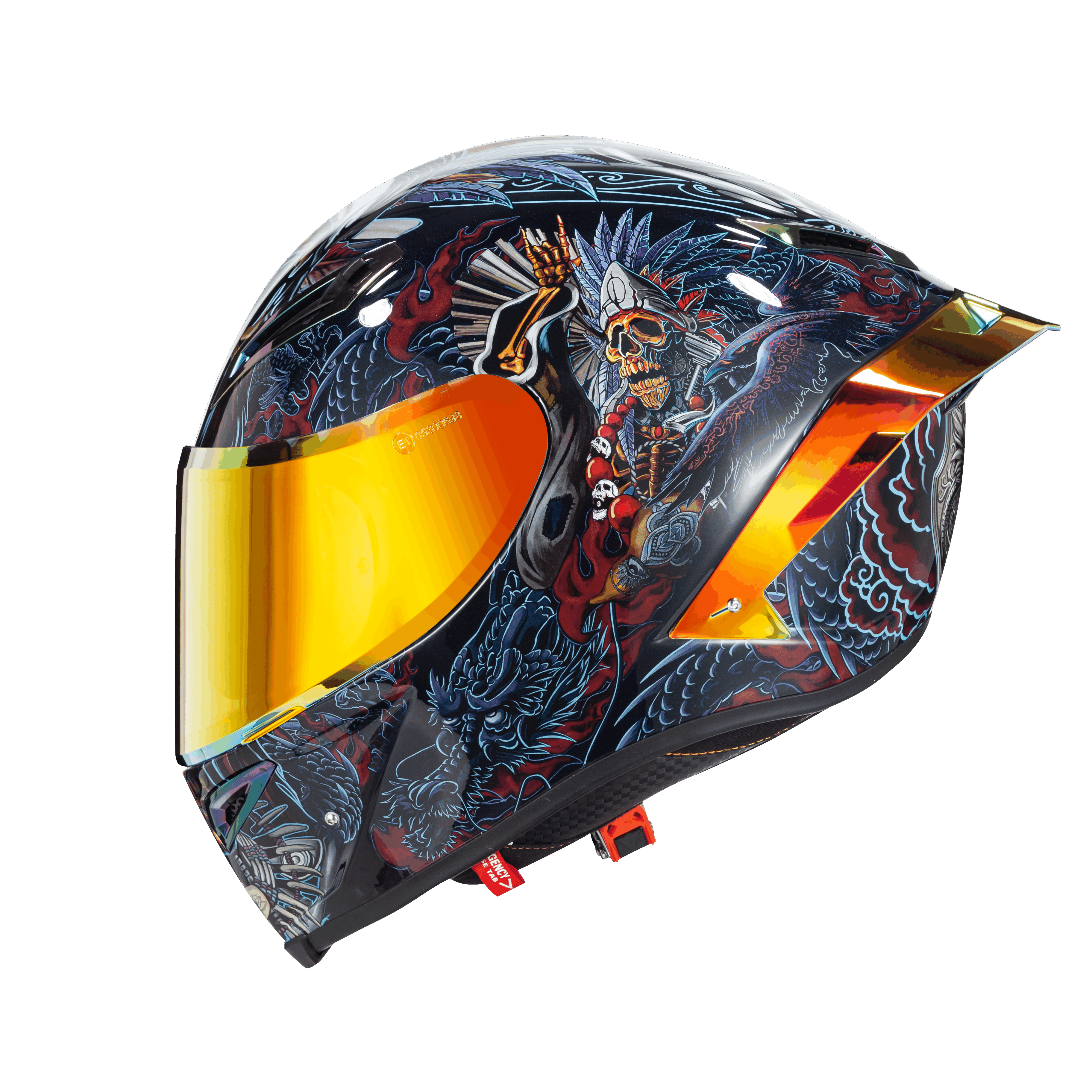 Ironking Motorcycle Helmets | "Ji Gong" Full-face Series | Fiberglass/Carbon Fiber | Customizable Text