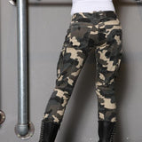 BikerStore Light Camouflage Women's Riding Pants - Elastic Pleating Technology