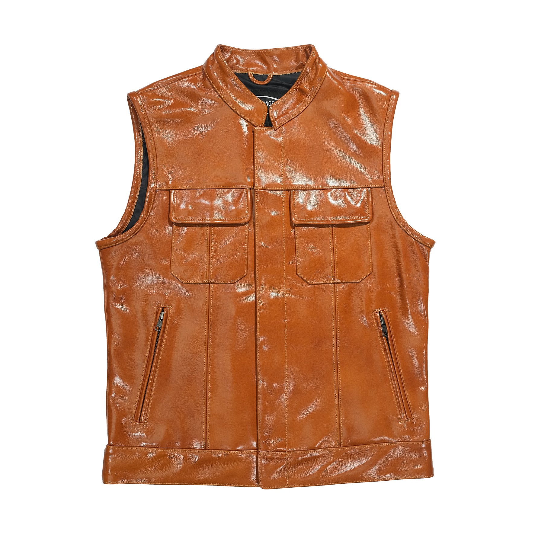 BikerStore Customizable Harley Style Leather Vest for Clubs, Malaysia