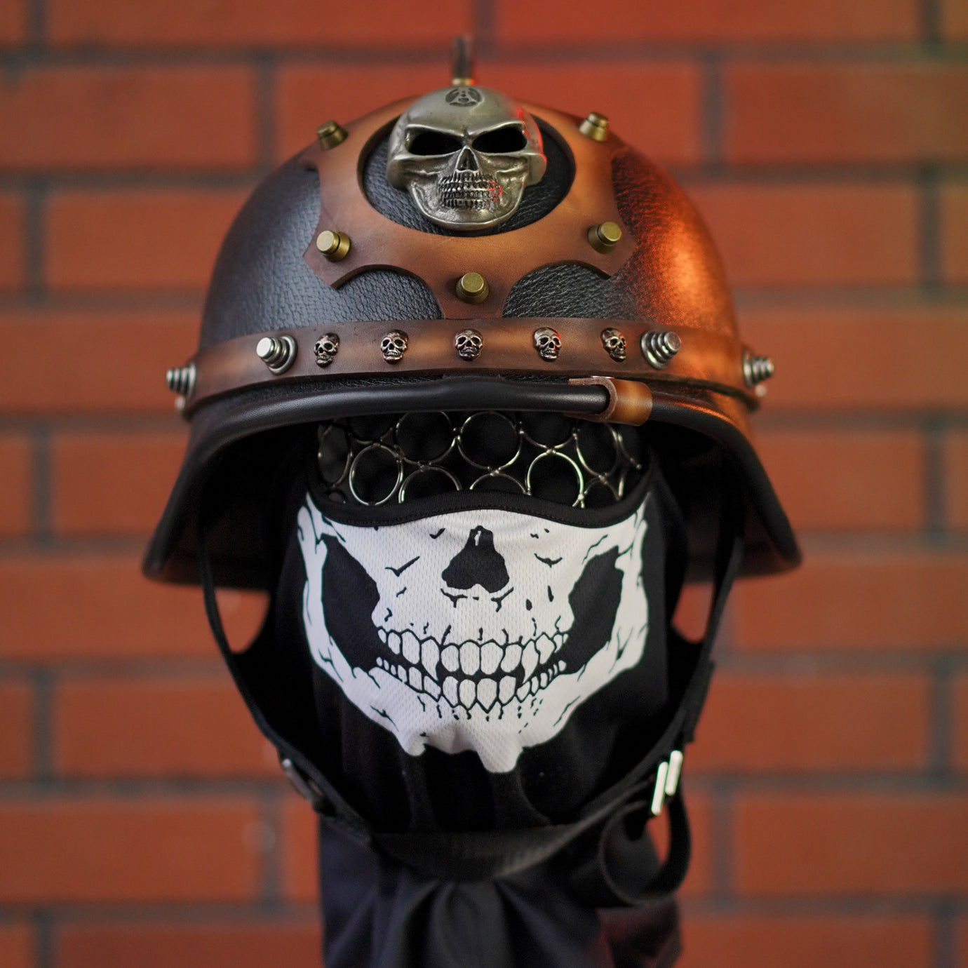 Ironking Helmet Custom M35 German Military Helmet - Carbon Fiber Shell and Handcrafted Leather