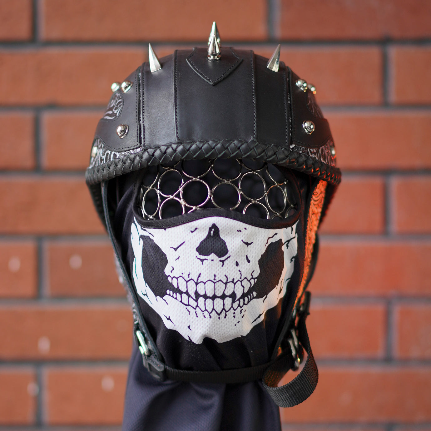 Ironking Helmet Personalized Custom 1/2 Half Helmet - Fiberglass Shell and Handcrafted Leather