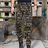 Camouflage Motorcycle Trousers - Elastic Pleating for Comfort