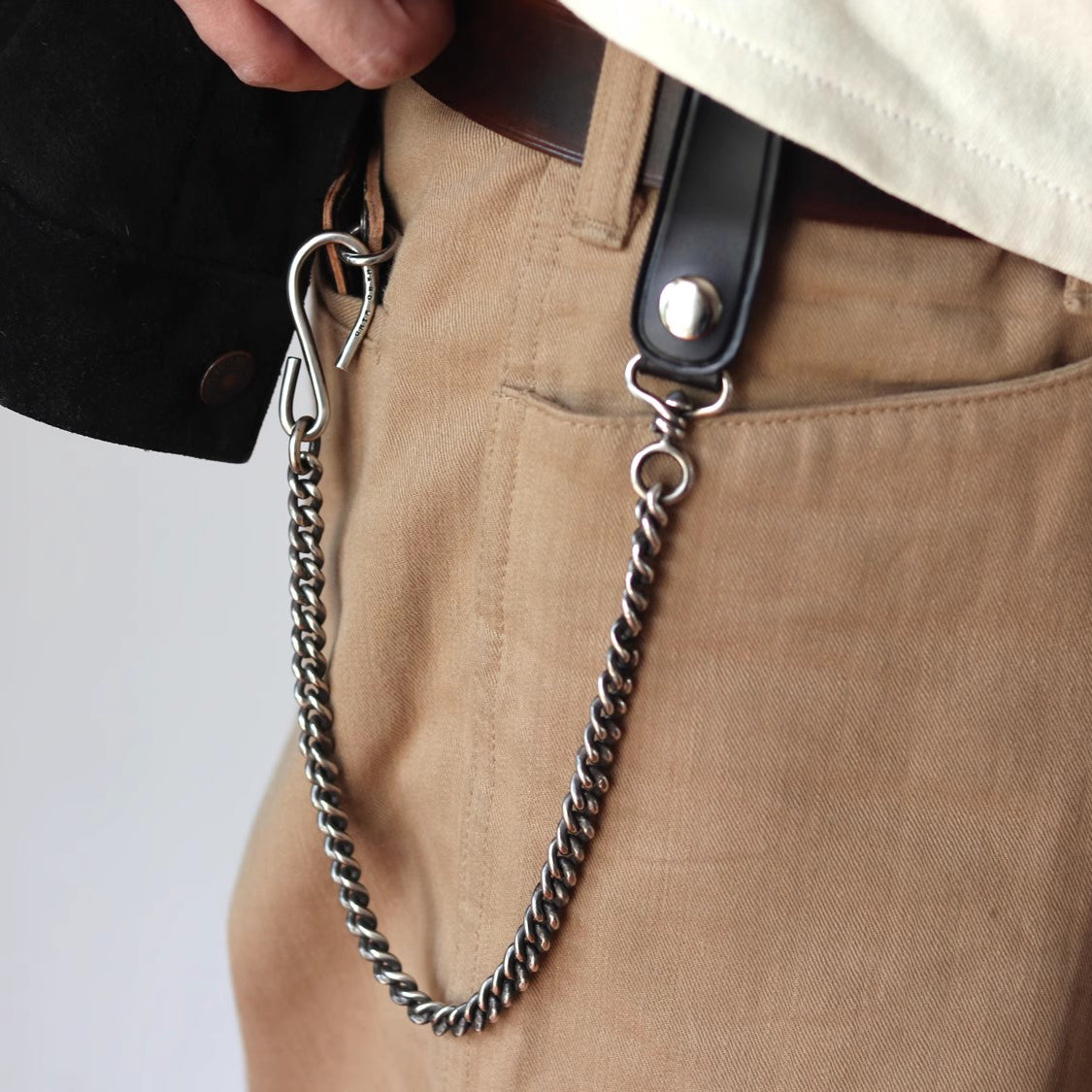 BikerStore Handcrafted Antique 925 Silver Pants Chain for Harley Riders in Malaysia