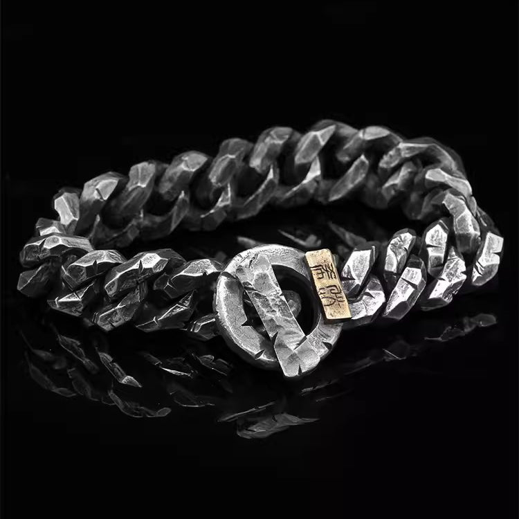 BikerStore Handmade 925 Sterling Silver Bracelet for Retro Motorcycle Riders Malaysia