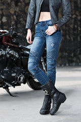 BikerStore Women's Riding Pants - Retro Style for Asian Riders