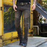 Modern Yellow Biker Jeans - Anti-Fall Protection